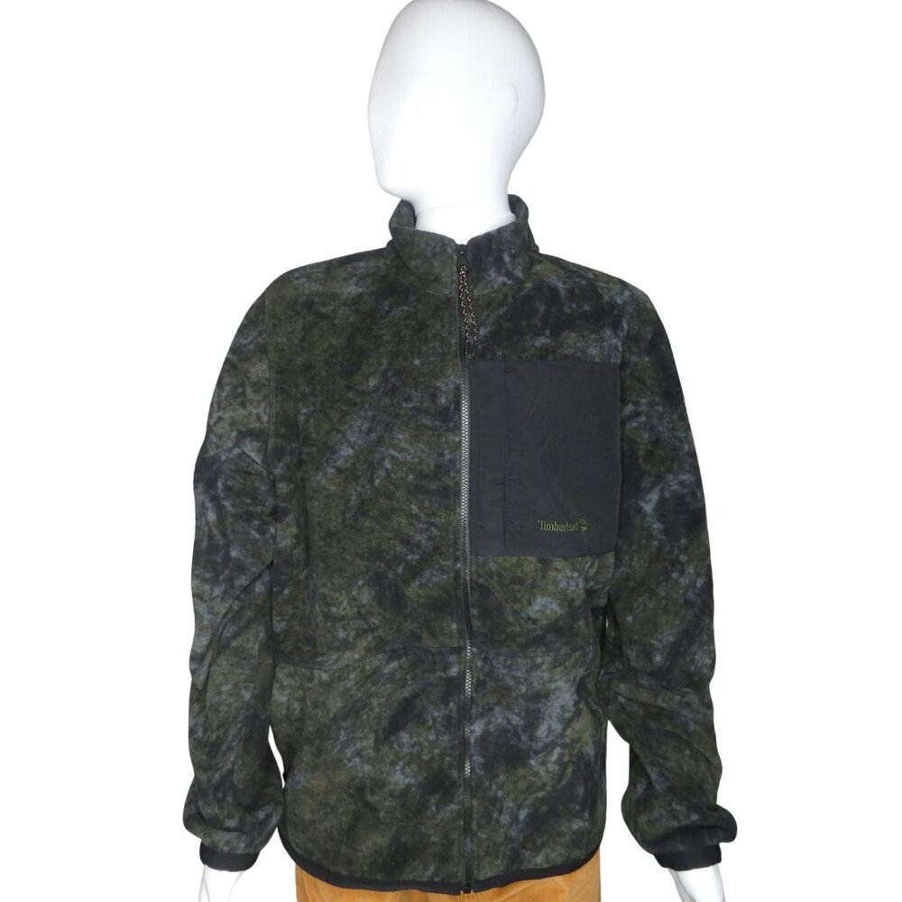 Timberland Men's Polartec Mix Media Full-Zip Fleece Army Green